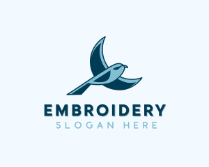 Blue Bird Flying logo design