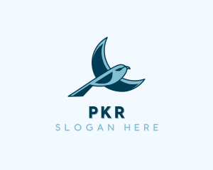 Blue Bird Flying logo design