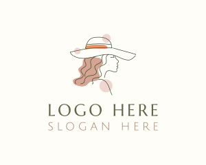 Lady Fashion Hat Logo