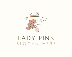 Lady Fashion Hat logo design