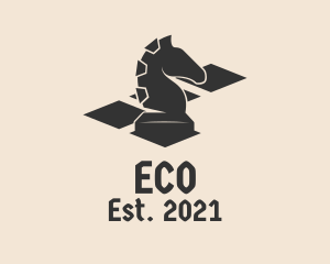 Geoemtric - Horse Chess Piece logo design