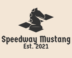 Mustang - Horse Chess Piece logo design