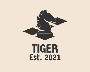 Chess Master - Horse Chess Piece logo design