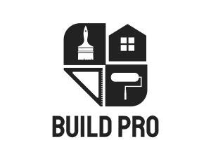 Construction - Construction House Paintbrush logo design