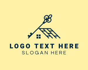 Roofing - Key Window  Housing logo design