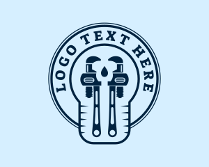 Pipefitter - Drainage Pipe Wrench logo design