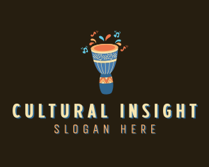 Djembe African Drum logo design