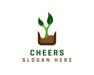 Natural Organic Plant Logo