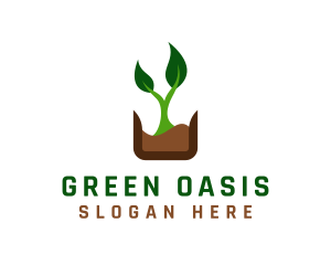 Natural Organic Plant logo design