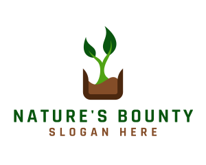 Natural Organic Plant logo design