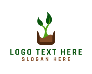 Vegan - Natural Organic Plant logo design