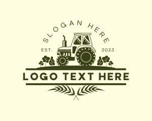 Plowing - Countryside Tractor Farming logo design