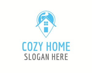 Home Pin Location logo design