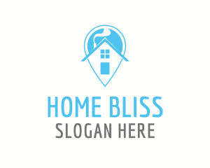 Home Pin Location logo design