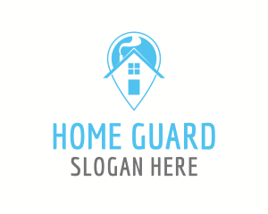 Home Pin Location logo design