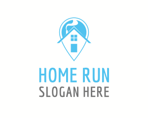 Home Pin Location logo design