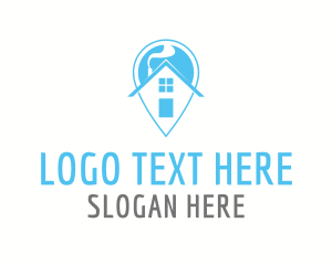 Sanitation - Home Pin Location logo design