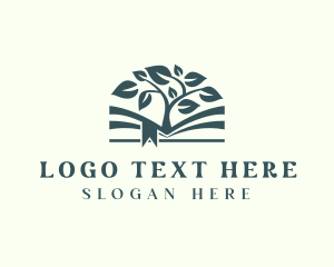 Academic - Educational Book Tree logo design