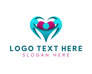 Social - Family Heart Love logo design