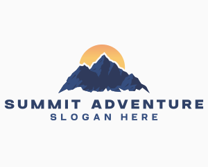 Climbing - Mountain Adventure Hiking logo design