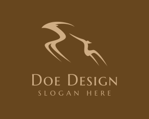 Doe - Wild Gazelle Animal logo design