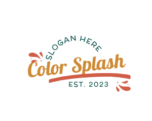 Colorful Splash Wordmark logo design