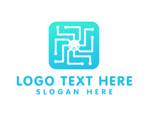 Stick Figure - Octopus Tech Software logo design