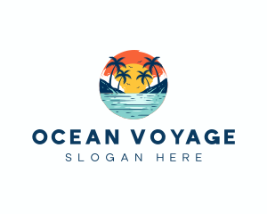 Beach SwimmingVacation logo design