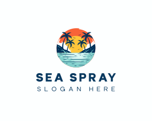 Beach SwimmingVacation logo design