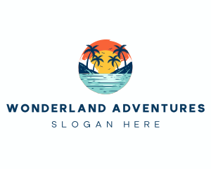 Beach SwimmingVacation logo design