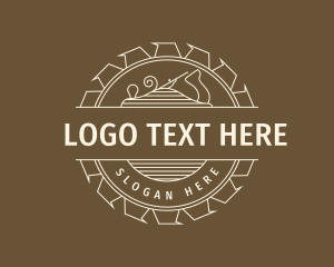 Badge - Carpentry Circular Saw logo design