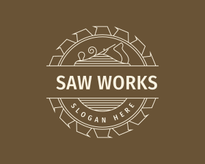 Carpentry Circular Saw logo design