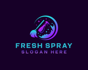 Spray - Mop Spray Sanitation logo design
