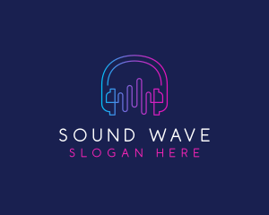 Headphone Sound Music logo design