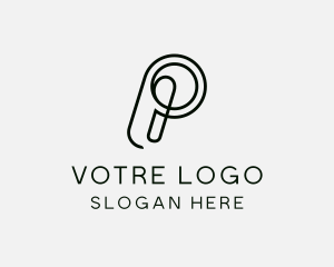 Strategist - Minimalist Loop Business Letter P logo design