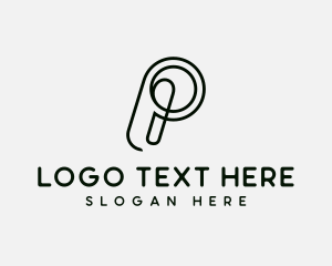 Manufacturing - Loop Business Letter P logo design