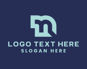 Blue - Generic Business Letter N logo design