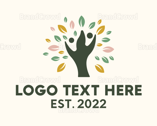 Colorful Human Tree Charity Logo