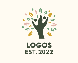 Humanitarian - Colorful Human Tree Charity logo design