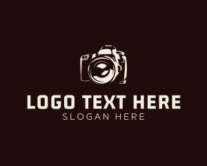 Vlogger - Photography Camera Lens logo design