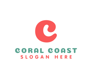 Coral - Cute Kiddie Playground logo design