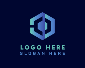 Networking - Blue Digital Tech Letter C logo design