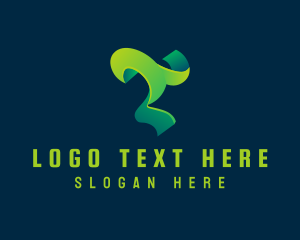 Modern - Modern Wavy Letter T logo design