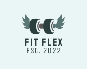 Dumbbell - Fitness Dumbbell Weights logo design