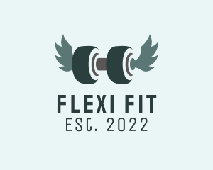 Fitness Dumbbell Weights  logo design