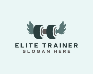 Fitness Dumbbell Weights  logo design