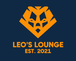 Leo - Orange Lion Head logo design