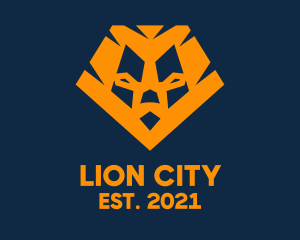 Orange Lion Head logo design