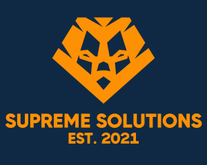 Supreme - Orange Lion Head logo design