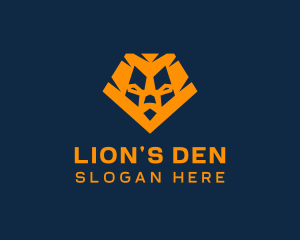 Orange Lion Head logo design